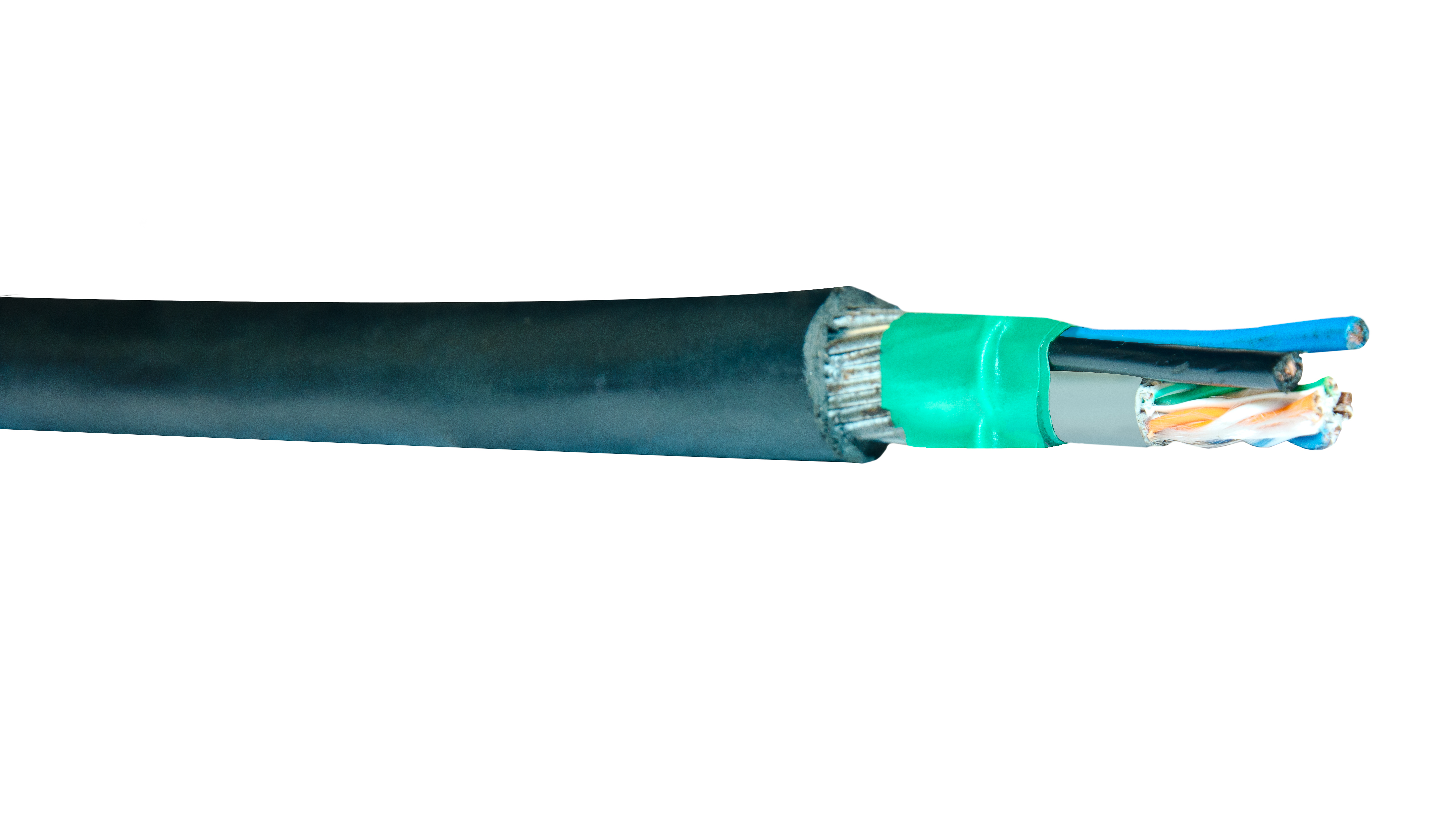 Cat 6 + 2 PC Armoured Cable